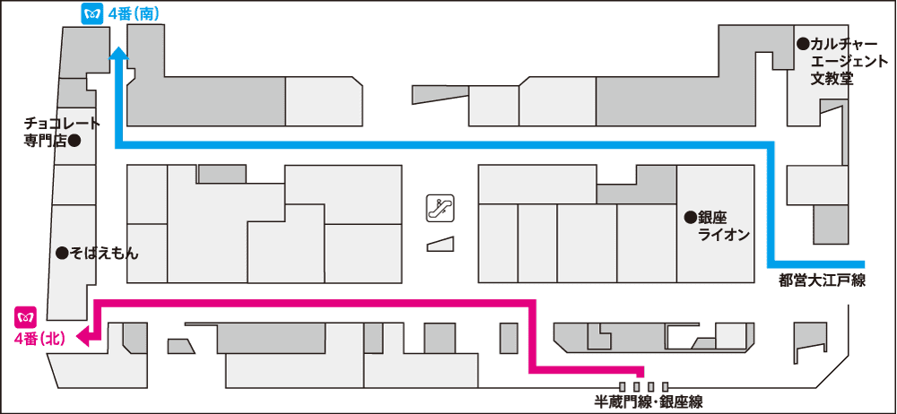 青山一丁目駅構内地図