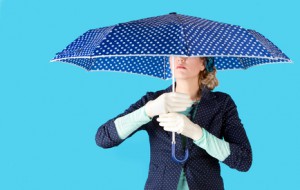 Woman holding an umbrella