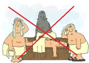 Men In A Sauna